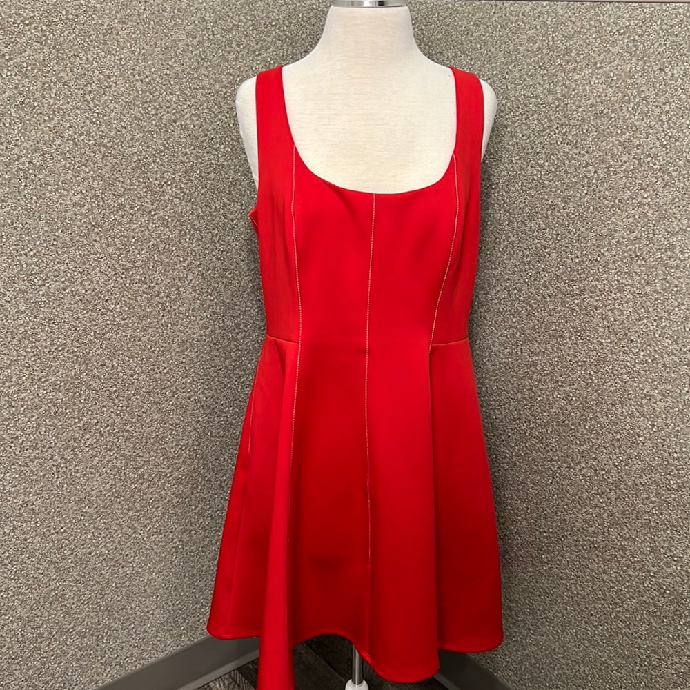 Ted Baker Red Lohanna Scuba Skater Fit & Flare Dress Size 4